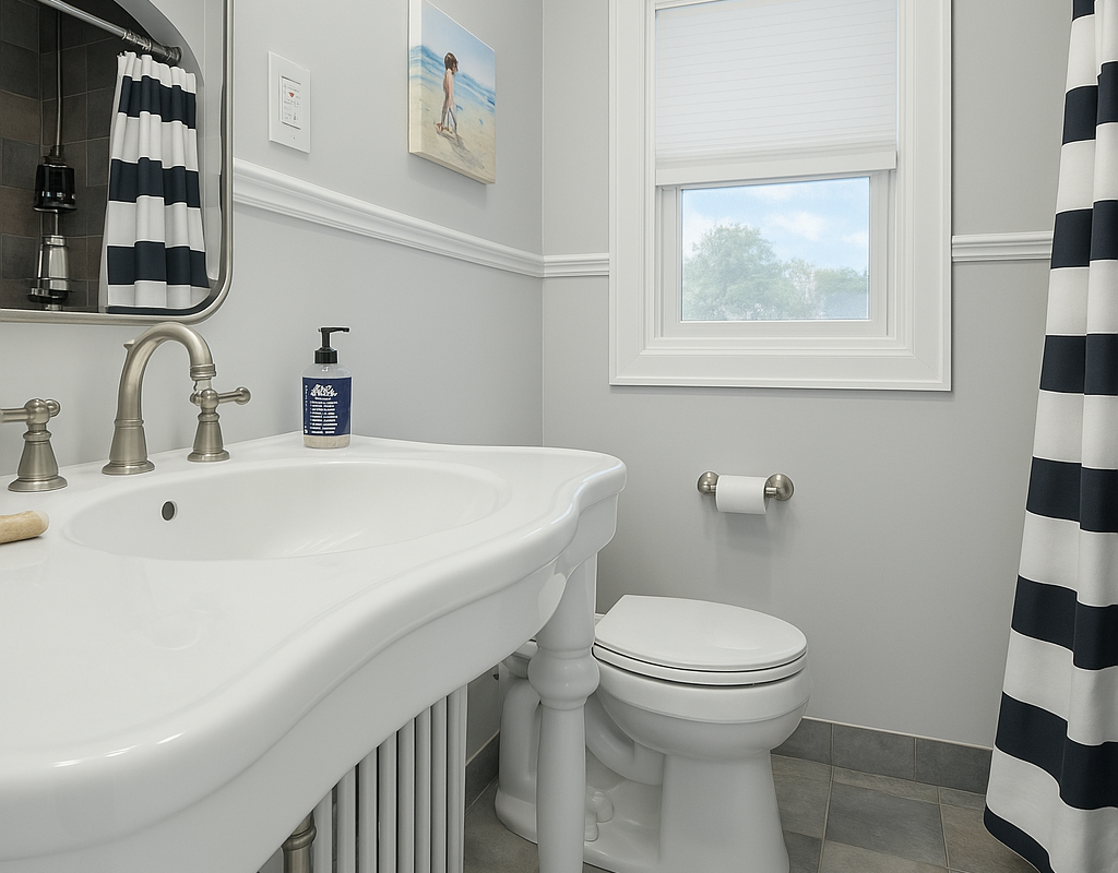 AA62BF01-339A-4C0F-BC02-C5B8B97A8B3E Professional cleaner sanitizing a bathroom in Passaic County, NJ